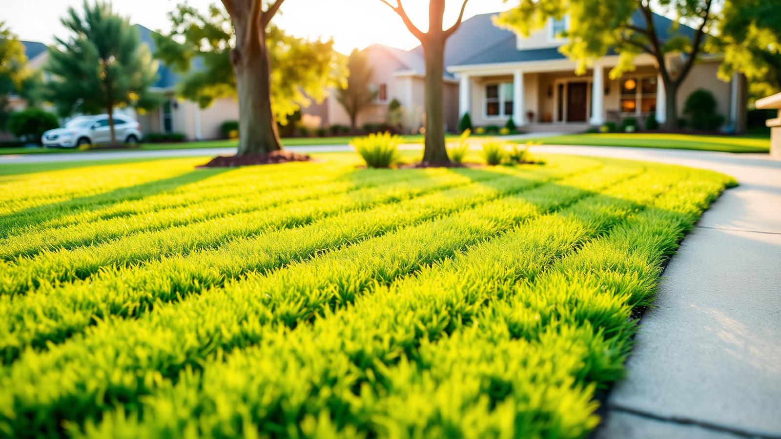 Lush green lawn in Kilgore, Texas